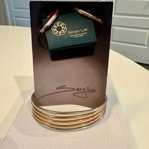 NWT Sergio Lub Rainbow Handmade Cuff Bracelet - Made in USA!